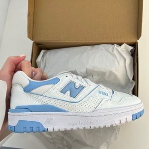 New balance 550 white/university blue size 8
